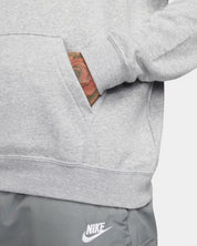 Women's Nike Sportswear Club Fleece Pullover Hoodie Dark Grey Heather/White DQ5793-063