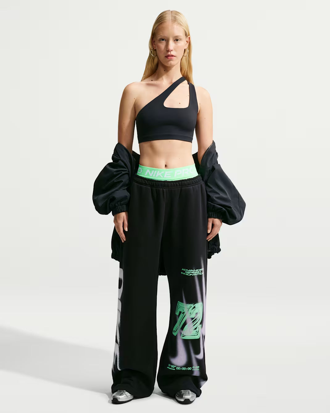Women's Nike Studio Fleece Total Black/Sail IV4956-001