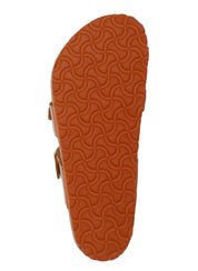 Orange Mayari Buckle Leather Sandals