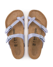 Mayari Birko-Flor Patent Sandal in Purple Fog