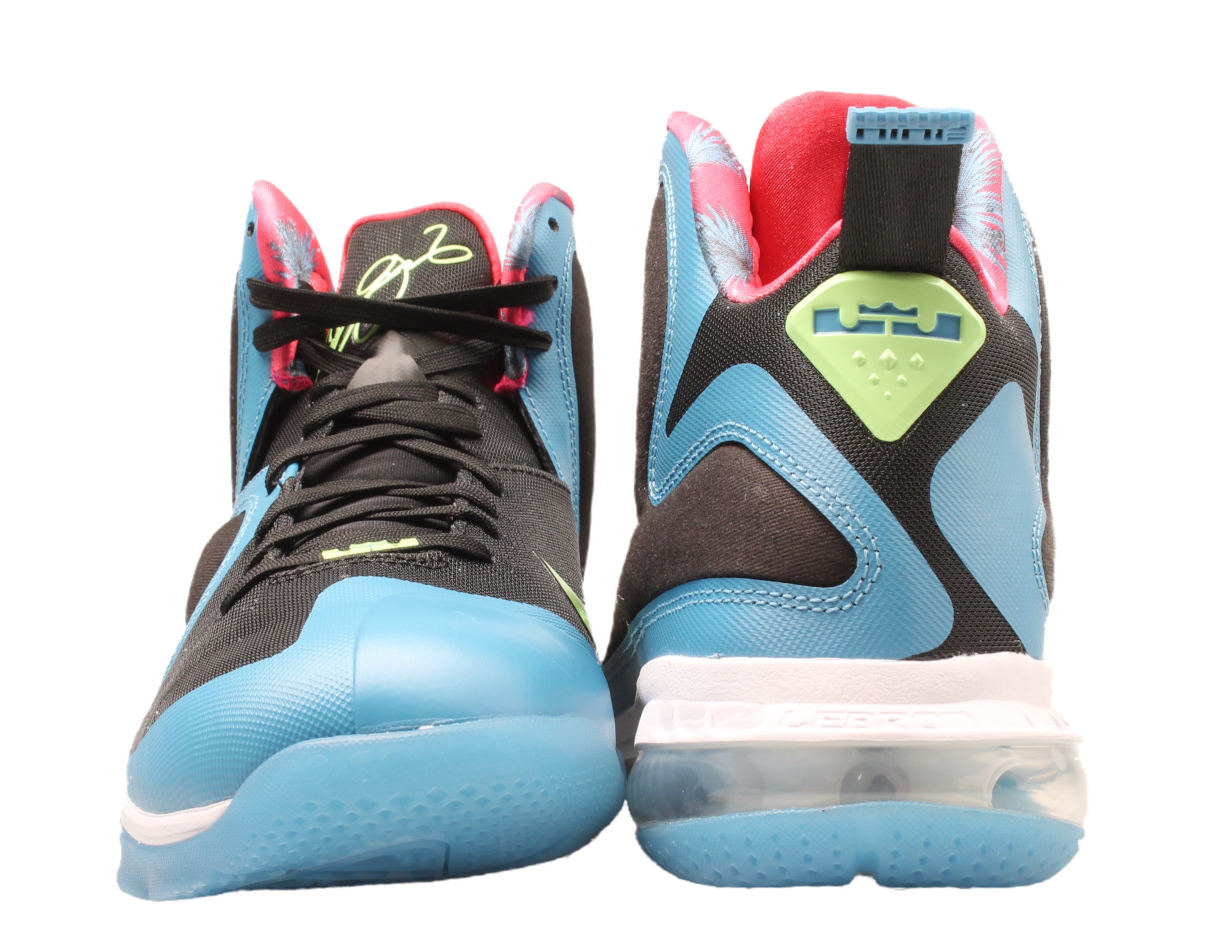 Men's Nike Lebron 9 South Coast Black/Lime-Blue Basketball Shoes XI DO5838-001