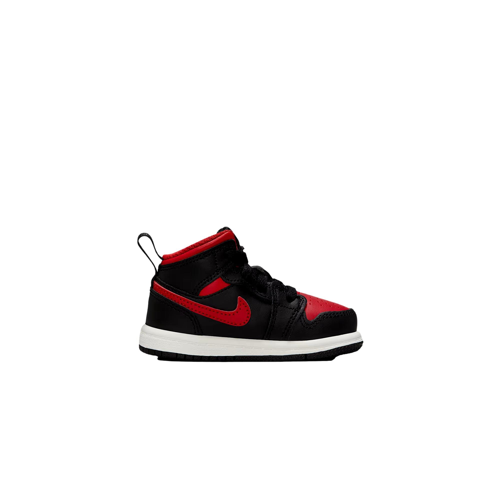 Toddler Nike Jordan 1 Mid Black / Varsity Red - Summit White DQ8425-067