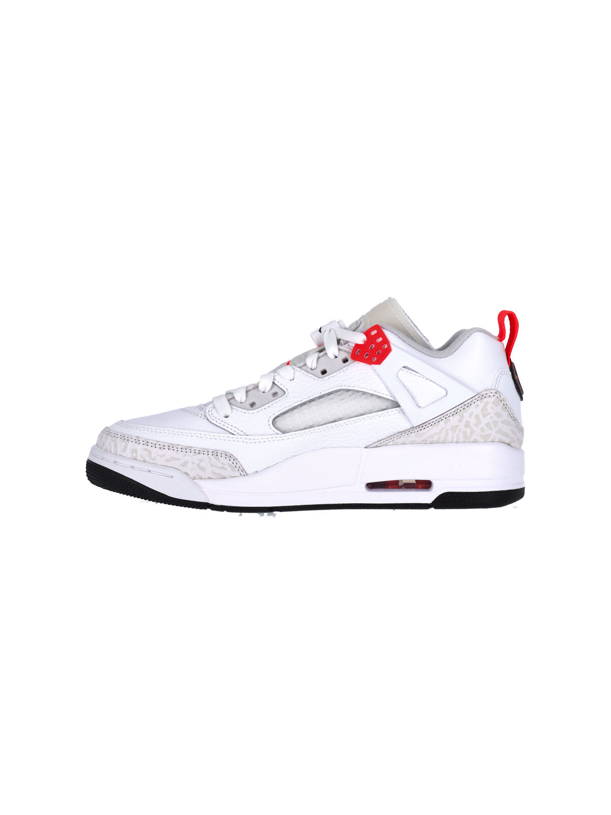 White Jordan Spizike Low-Top Leather Sneakers