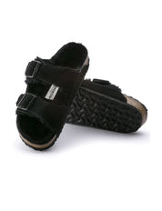 Women's Arizona Shearling Sandal In Black