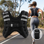 Everfit 8kg Weighted Vest Men Women, Reflective Running Vest with Armband Pouch