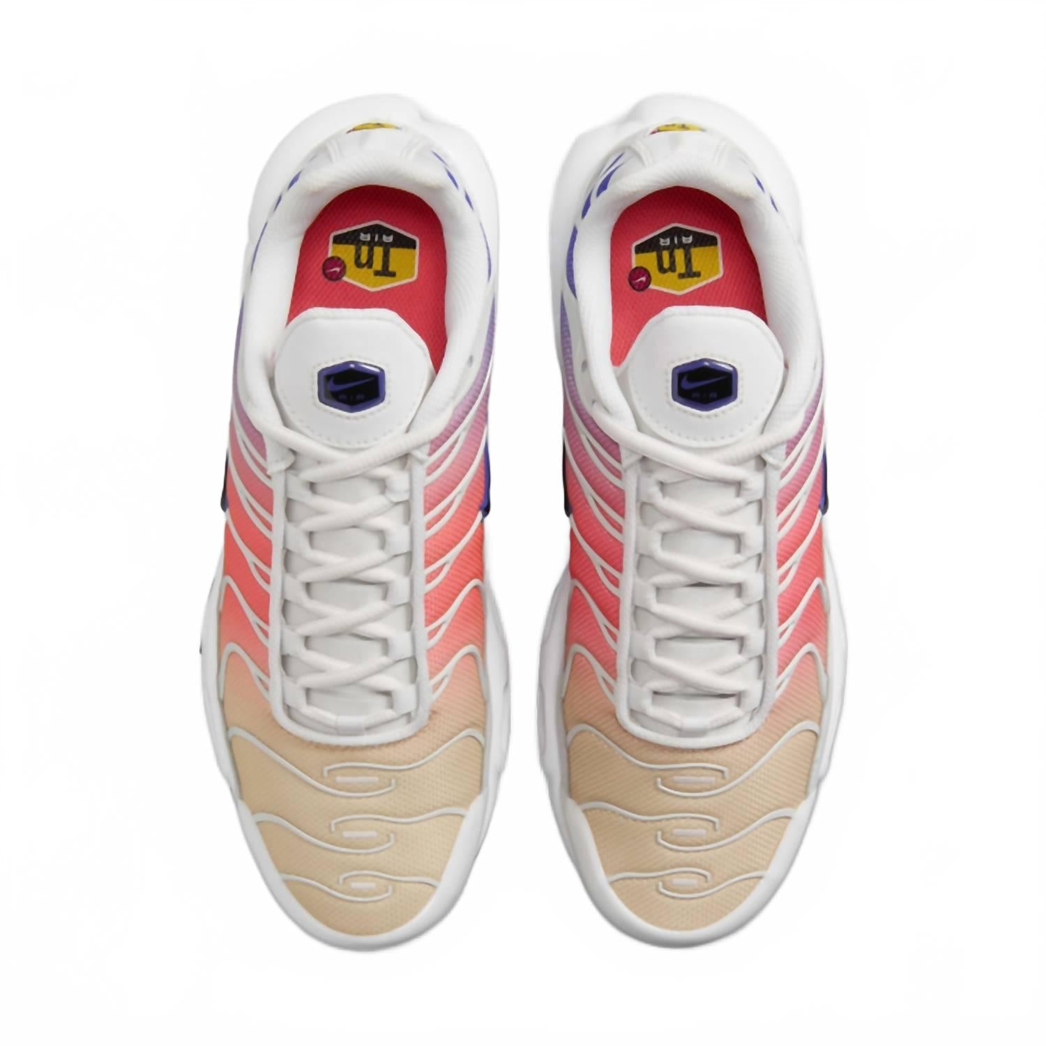 Women's Air Max Plus Shoes In Platinum Tint/black-Persian Violet