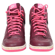 Nike Dunk Sky Hi Sneakers in Burgundy Leather