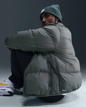 Nike Sportswear Club Puffer Jacket Men's Gray Therma-FIT Down Long Sleeve JAX884