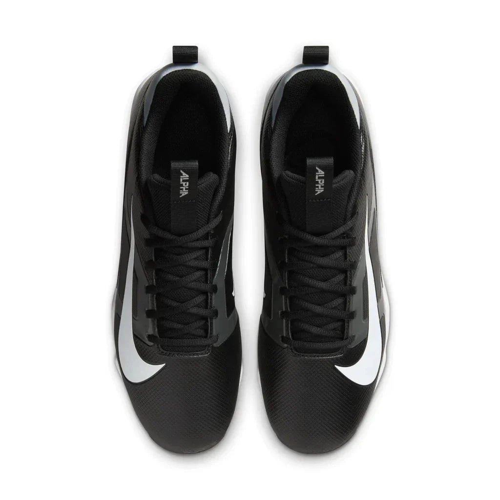 Men's Nike Alpha Menace 4 Shark FQ3875-001 Black White Football Cleats RHS7068