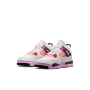 Little Kid's Air Jordan 4 Retro Comic Off White/Anthracite-Neutral Grey-Fire Pink-Light Arctic Pink-Muslin IO2363-100