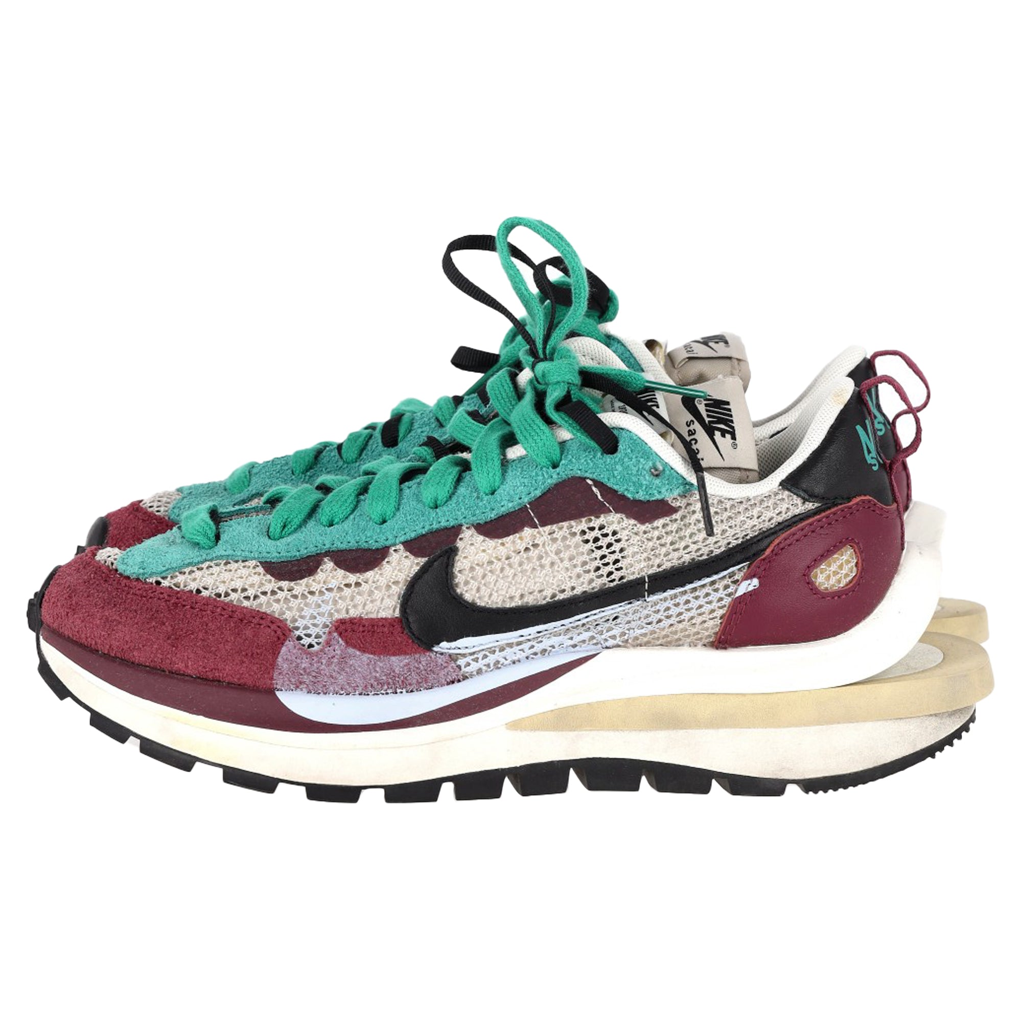 Nike x Sacai Mesh Vaporwaffle Sneakers in Multicolor Suede