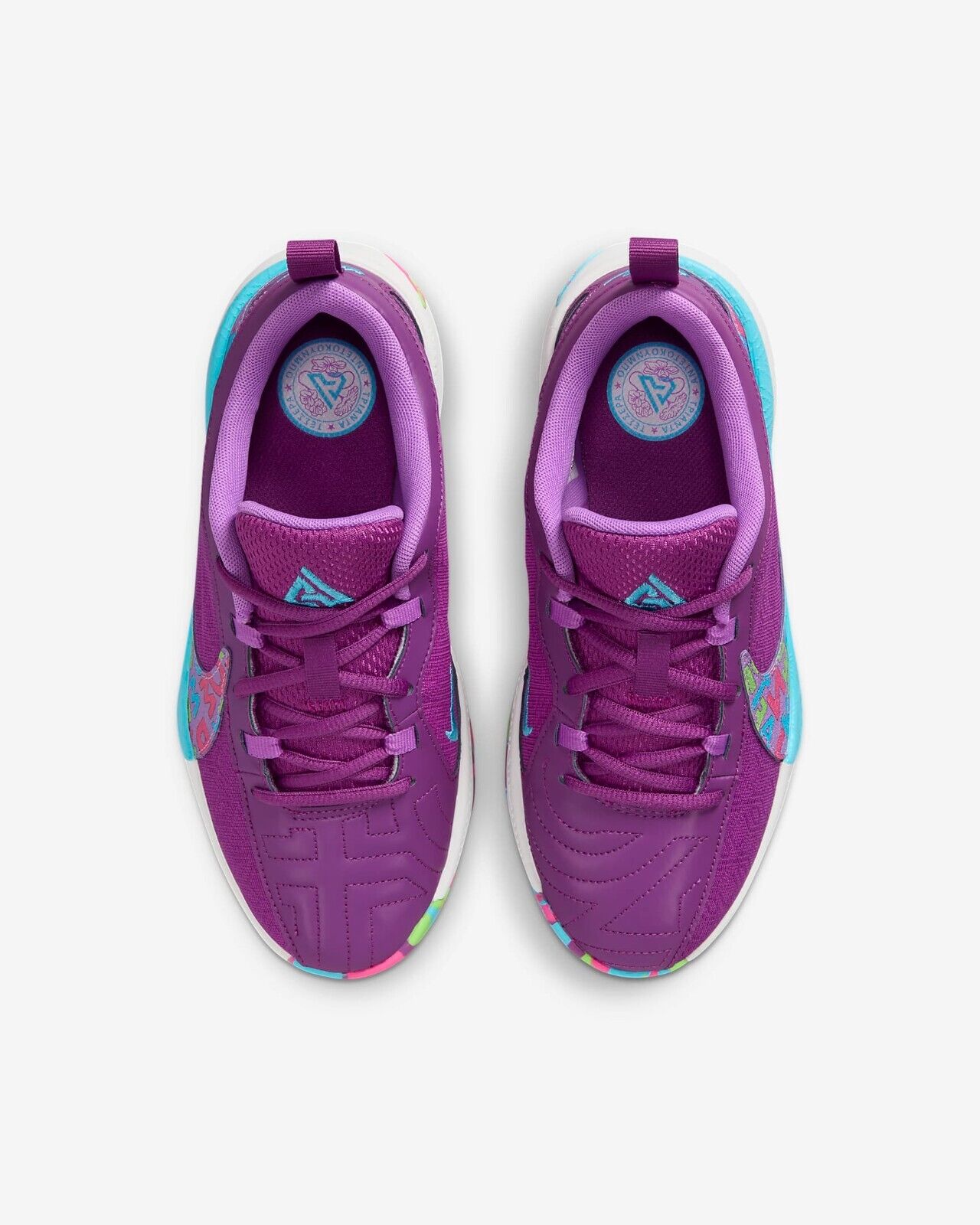 Kids Nike Giannis Freak 5 DZ4486-500 Sneaker Purple Basketball Shoes TF5042