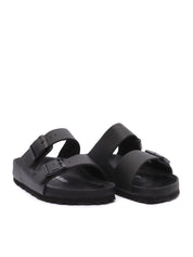 Black Arizona Natural Leather Slide Sandal