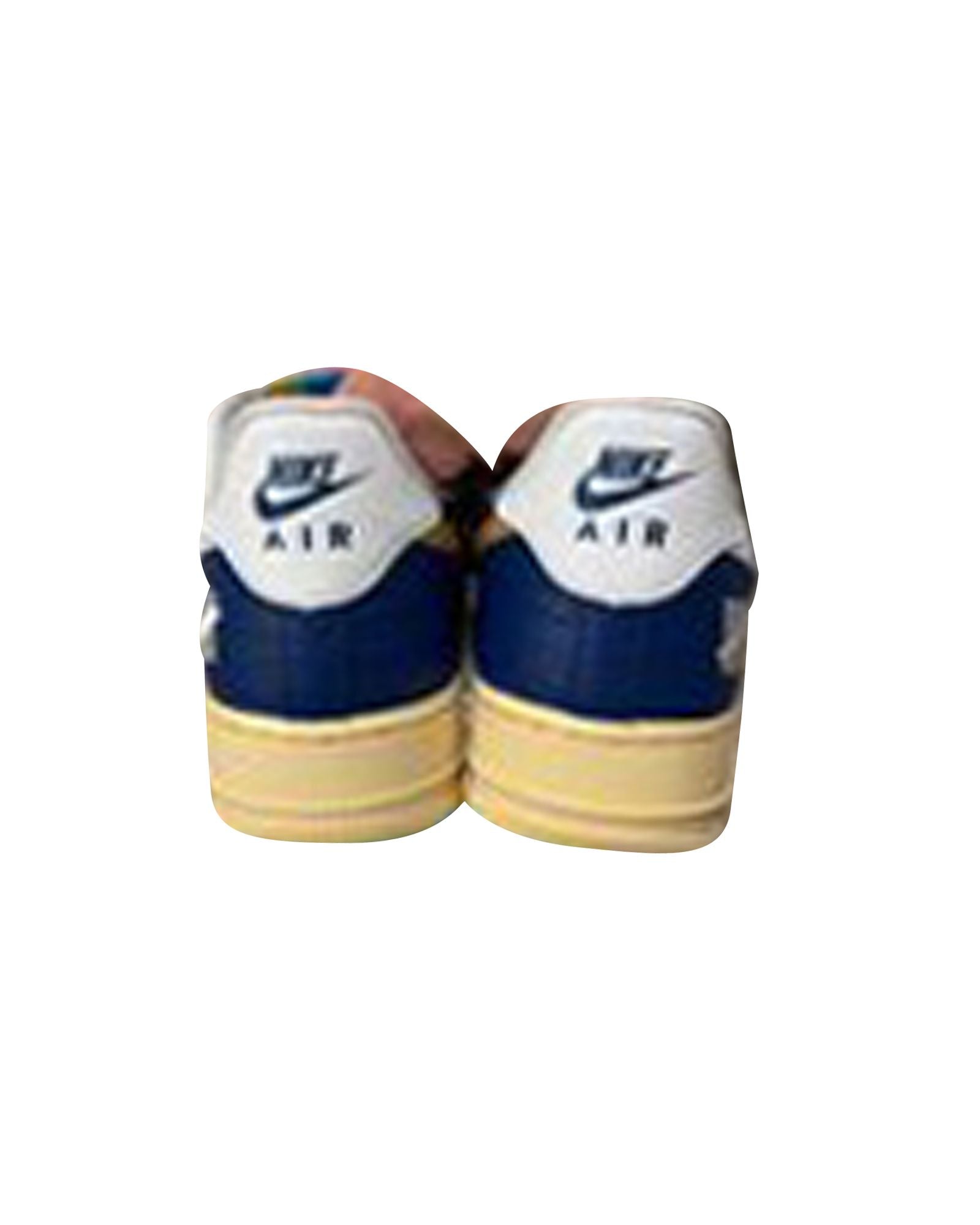 Nike Air Force 1 Low SP Sneakers in Court Blue Lemon Drop White Leather