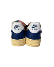 Nike Air Force 1 Low SP Sneakers in Court Blue Lemon Drop White Leather