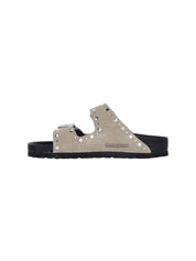 "Arizona Rivet" Studded Sandals – Taupe