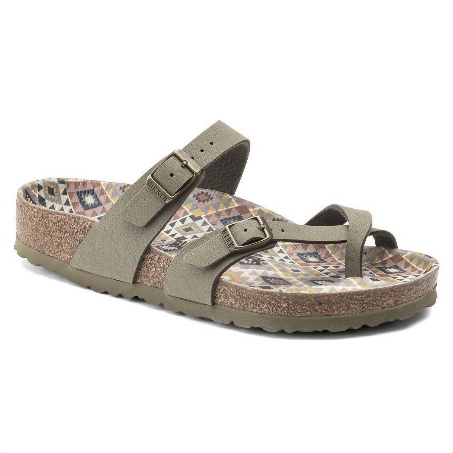 Women's Mayari Ethnoflor Sandal In Khaki Vegan