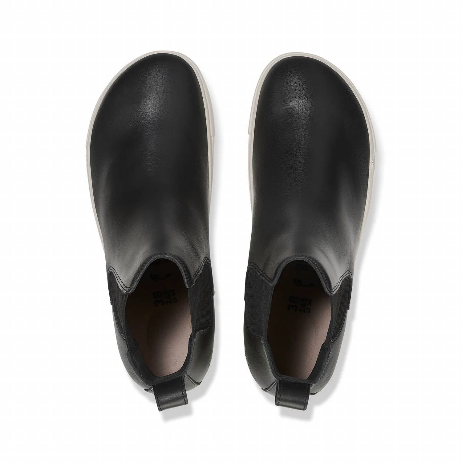 Unisex Bend Chelsea Smooth Leather Boots In Black
