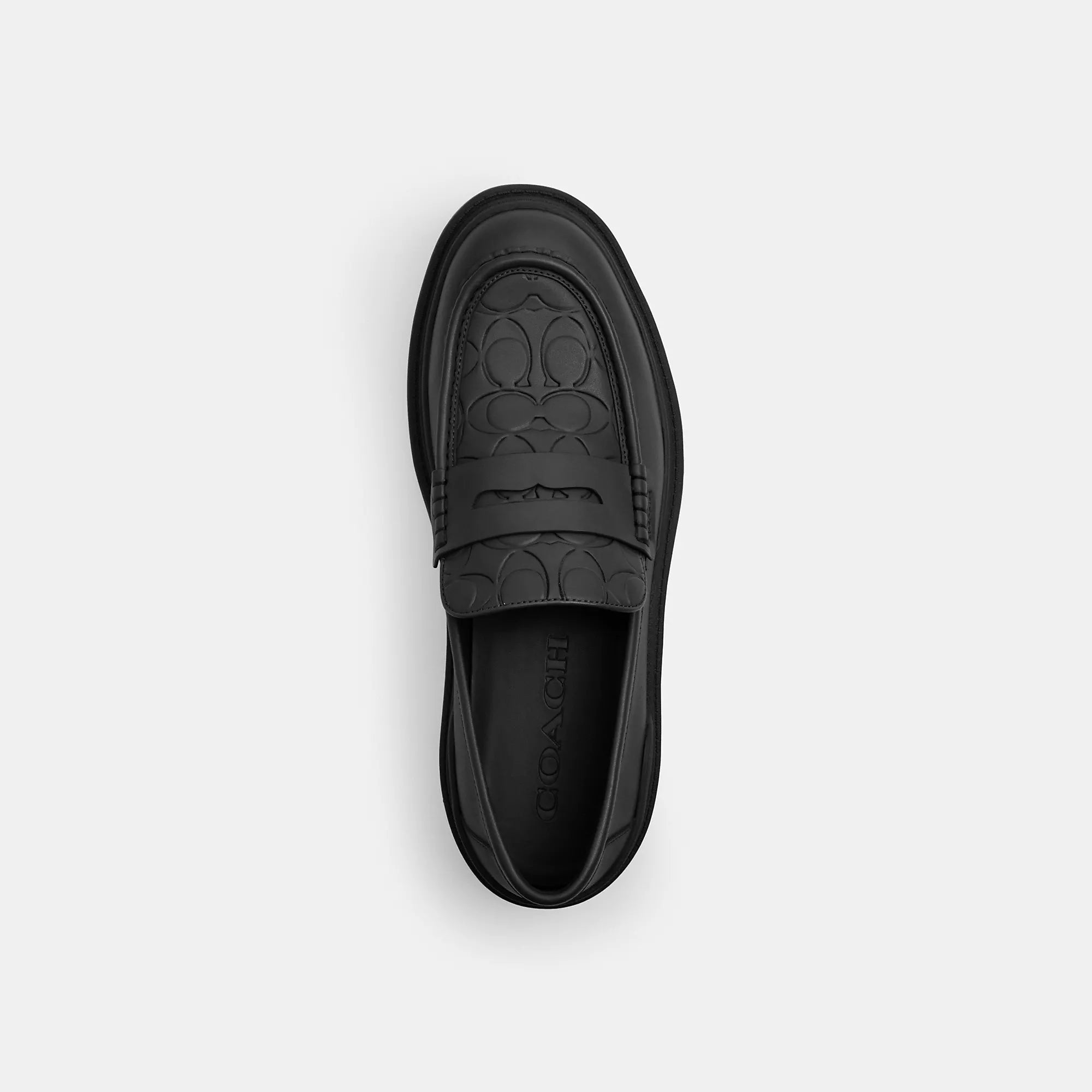 Coach Outlet Platform Loafer With Signature Print
