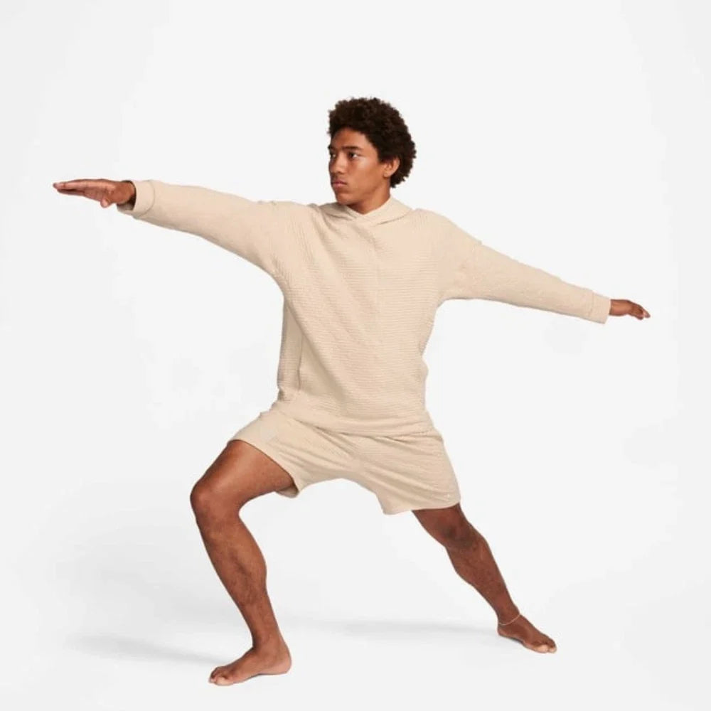 Nike Yoga Hoodie Men's Sand Drift Dri-Fit Textured Raglan Sleeve DSGL867