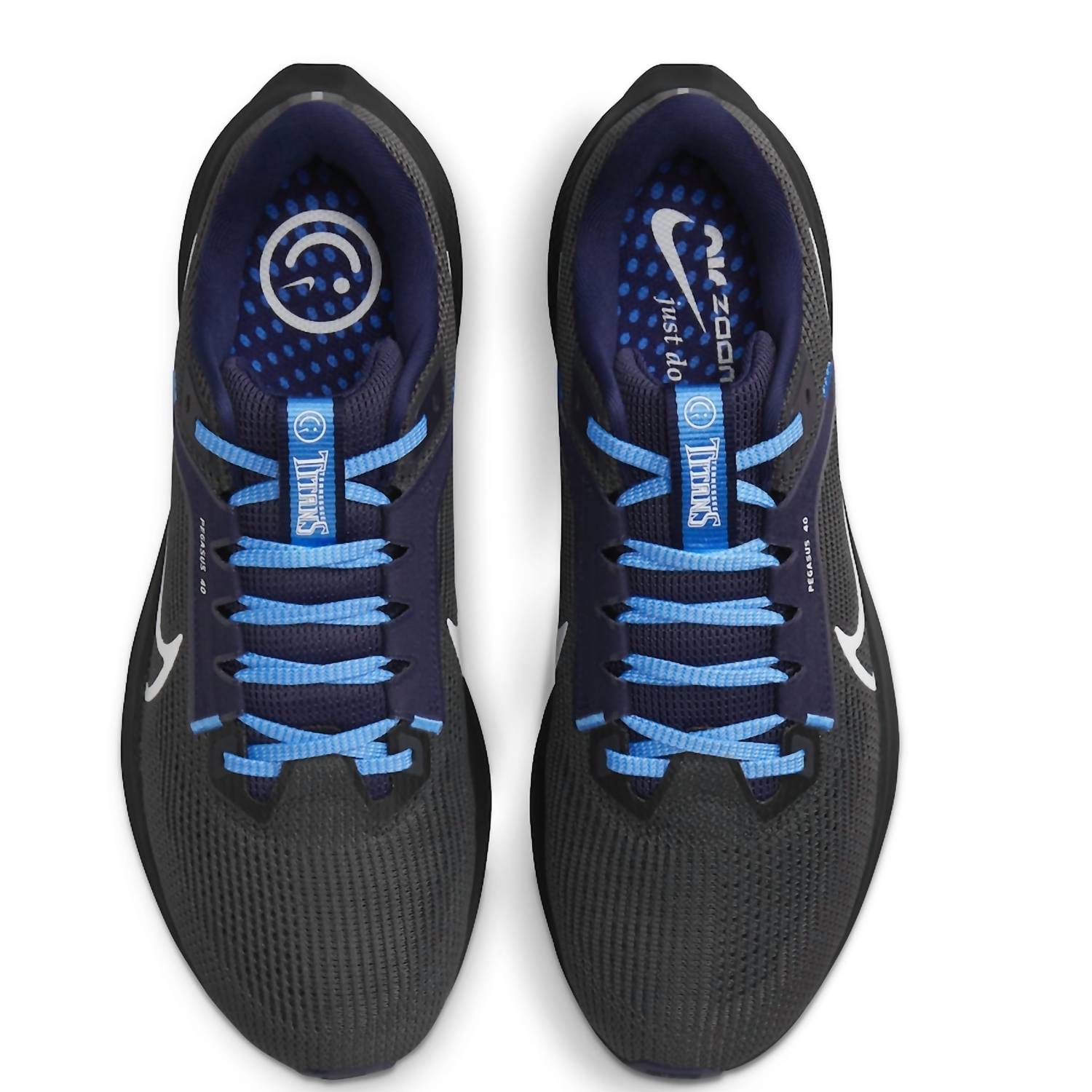 Unisex Zoom Pegasus 40 Titans Running Shoes In Navy