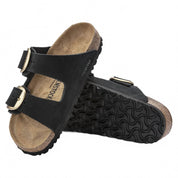 Women's Arizona Big Buckle Nubuck Leather Sandal In Black