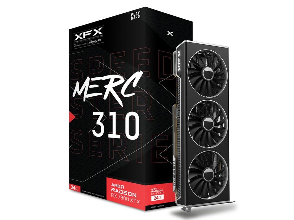 XFX SPEEDSTER MERC 310 Radeon RX 7900 XTX 24GB GDDR6 Black Edition Graphics Card