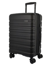 3pc Pierre Cardin 4 Wheel Hard-Shell Suitcase Travel Luggage Set Black