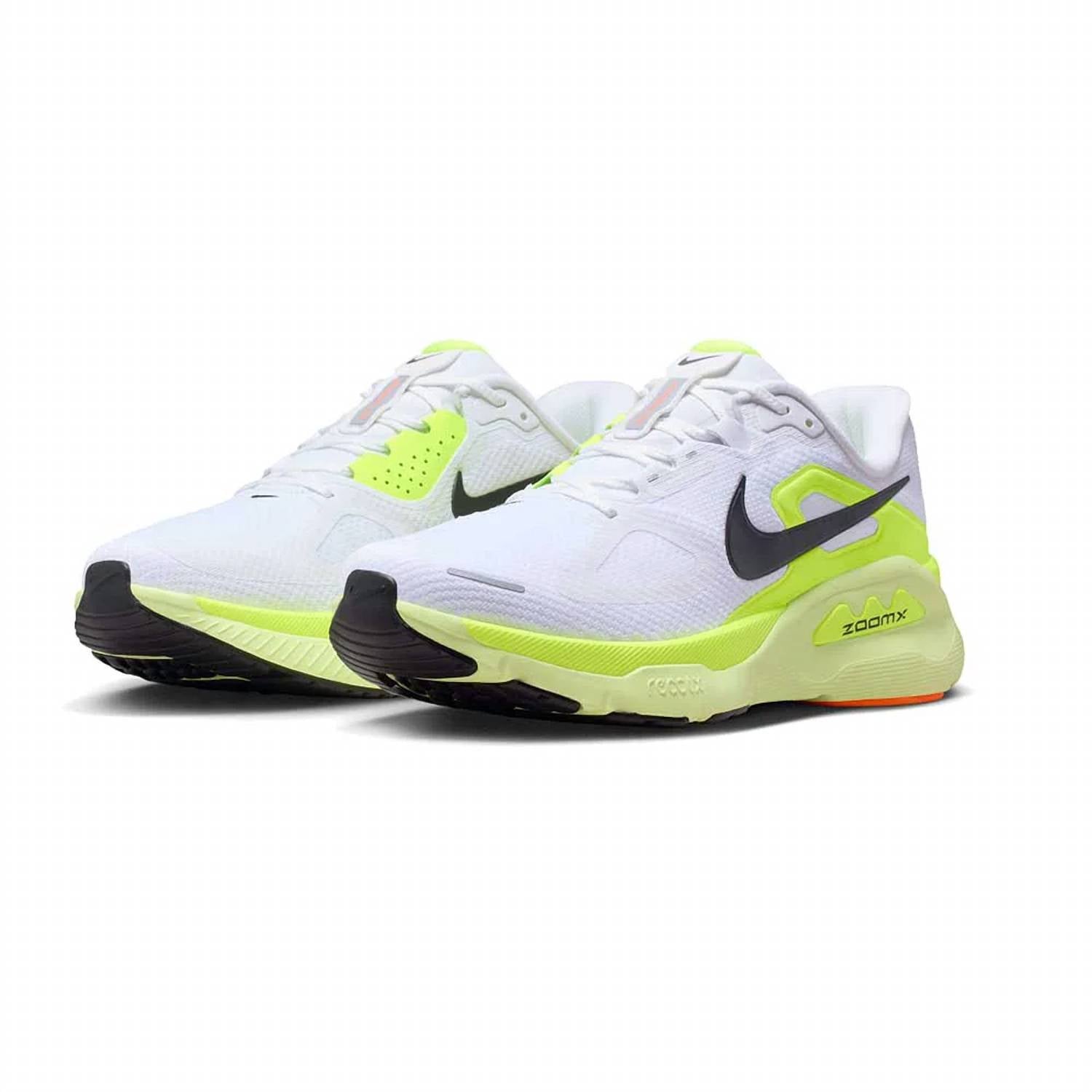 Men's Structure Plus Running Shoes In White/black-Pure Platinum-Volt