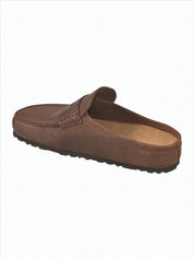 Nubuck Leather Penny Loafer Slippers