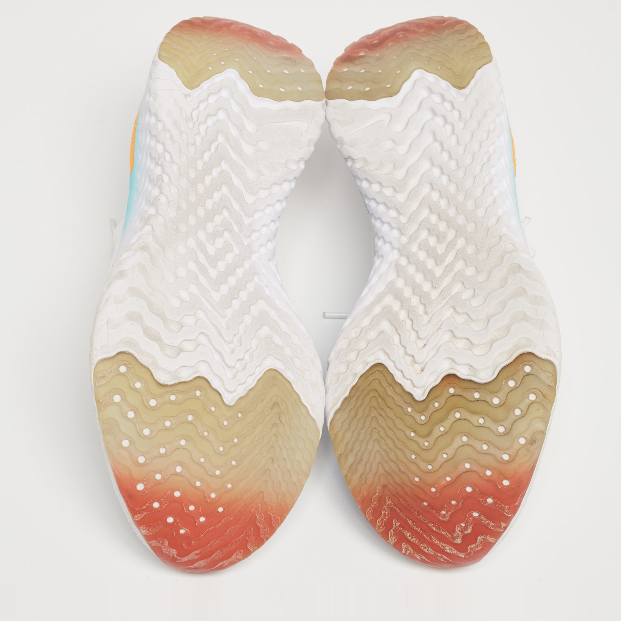 Nike Epic React White Knit Fabric Low Top Sneakers