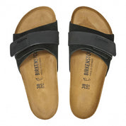 Unisex Oita Modern Sandal In Black Suede