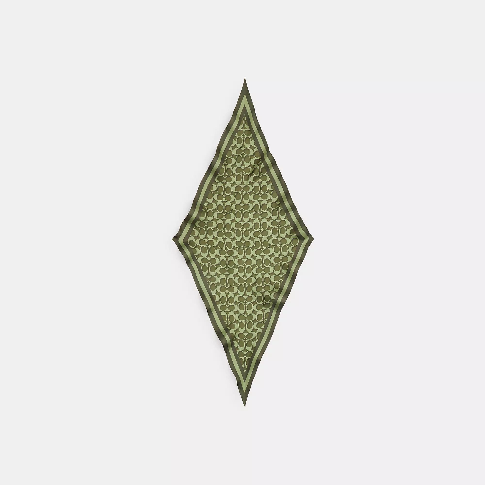 Coach Outlet Signature Silk Diamond Scarf