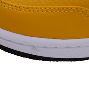 Air Jordan Men's 1 Low University Gold in Yellow and Black Leather
