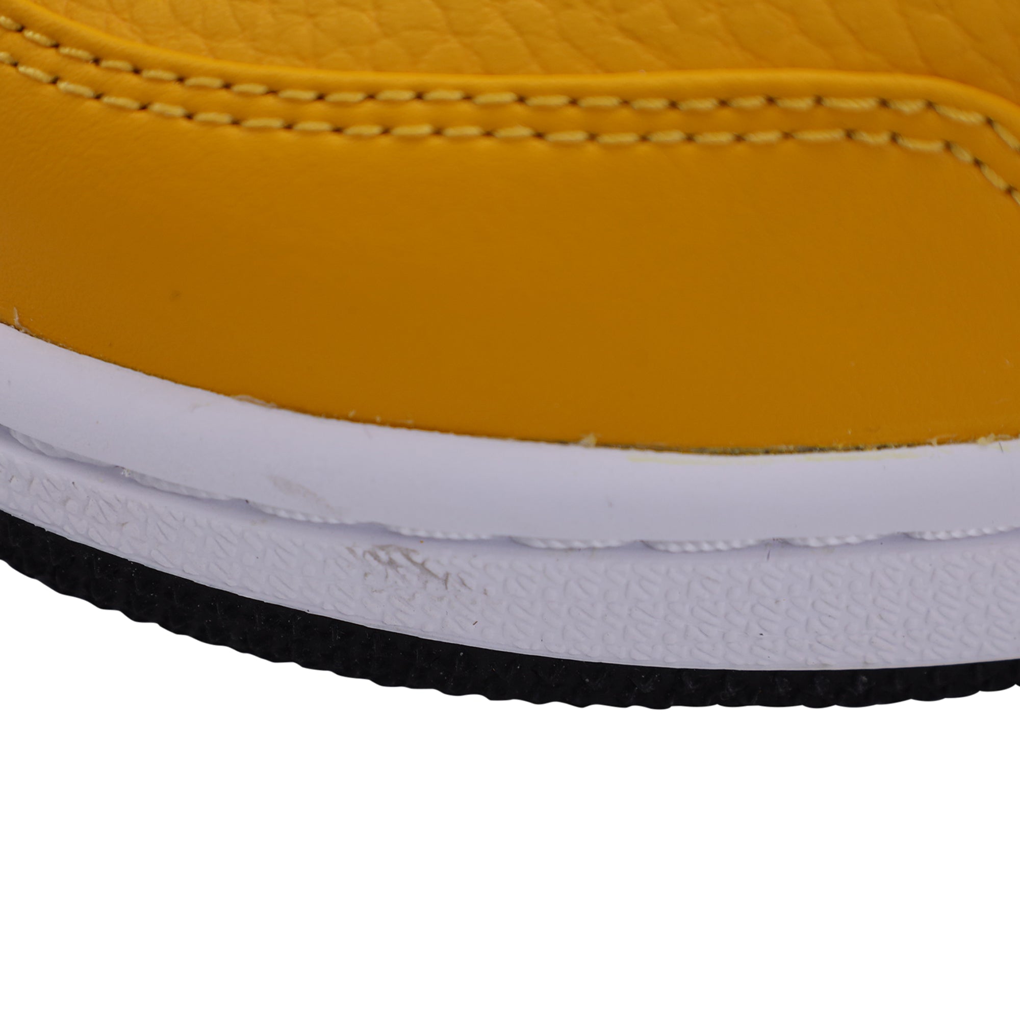 Air Jordan Men's 1 Low University Gold in Yellow and Black Leather