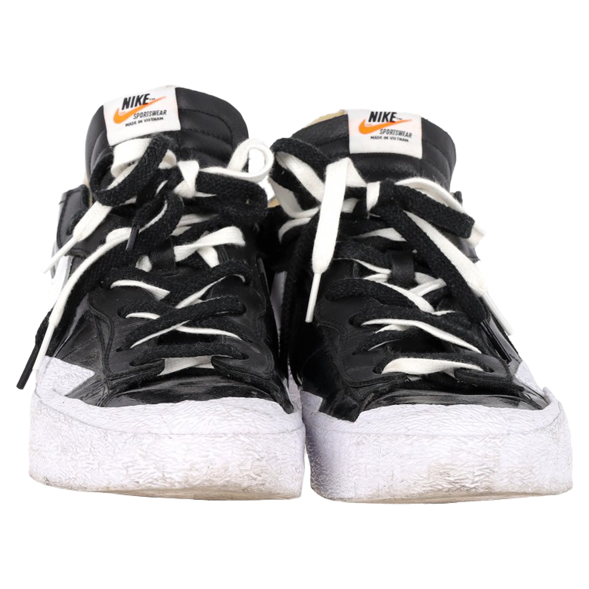 Nike x Sacai Blazer Low Sneakers in Black Patent Leather