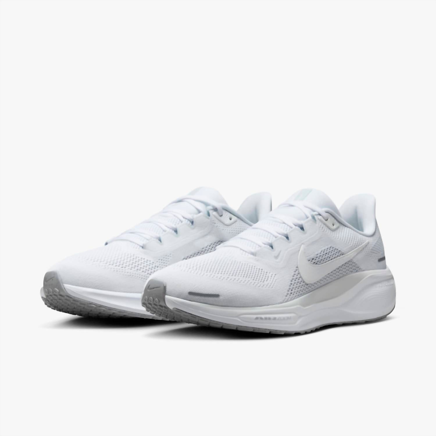 Women's Air Zoom Pegasus Road Running Shoes In White/black-Pure Platinum