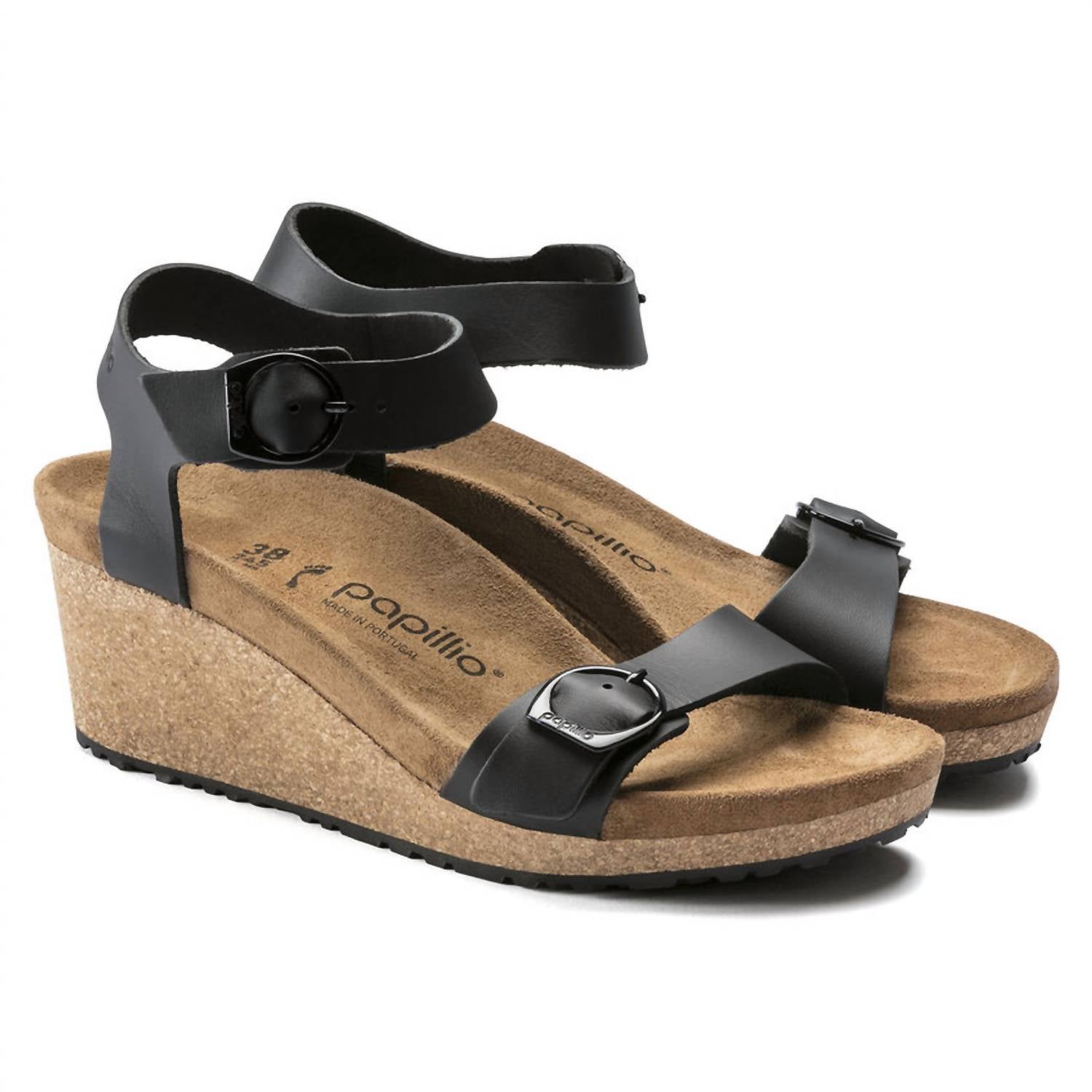 Women's Soley Nubuck Leather Sandal In Metallic Black
