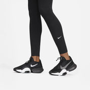 Women's Nike One Running Leggings Black Stretch High Rise Pull On FTS608