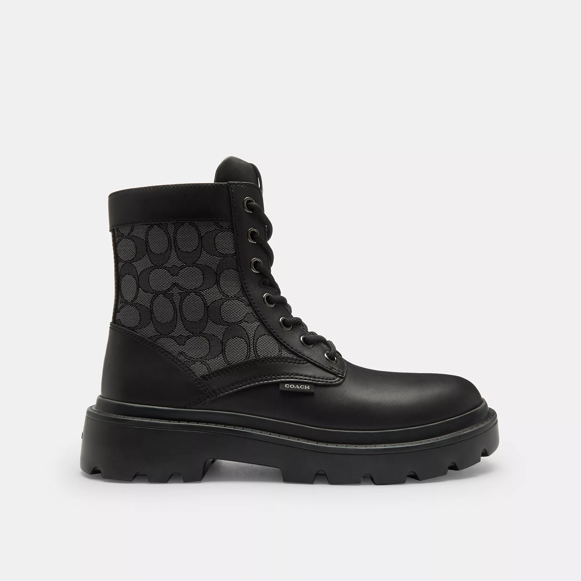 Coach Outlet Combat Boot With Signature Jacquard