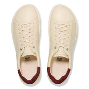 Women's Bend Low Leather Sneakers In Eggshell / Zinfandel