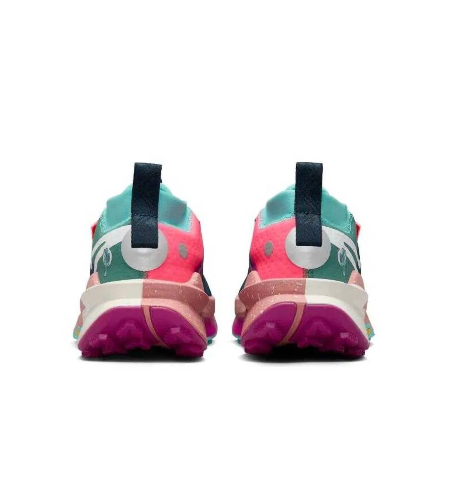 Women's Zoomx Zegama Trail 2 Running Shoes In Jade Horizon/sail-Cyber