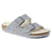 Women's Arizona Rivet Wool Felt Sandal In Light Grey