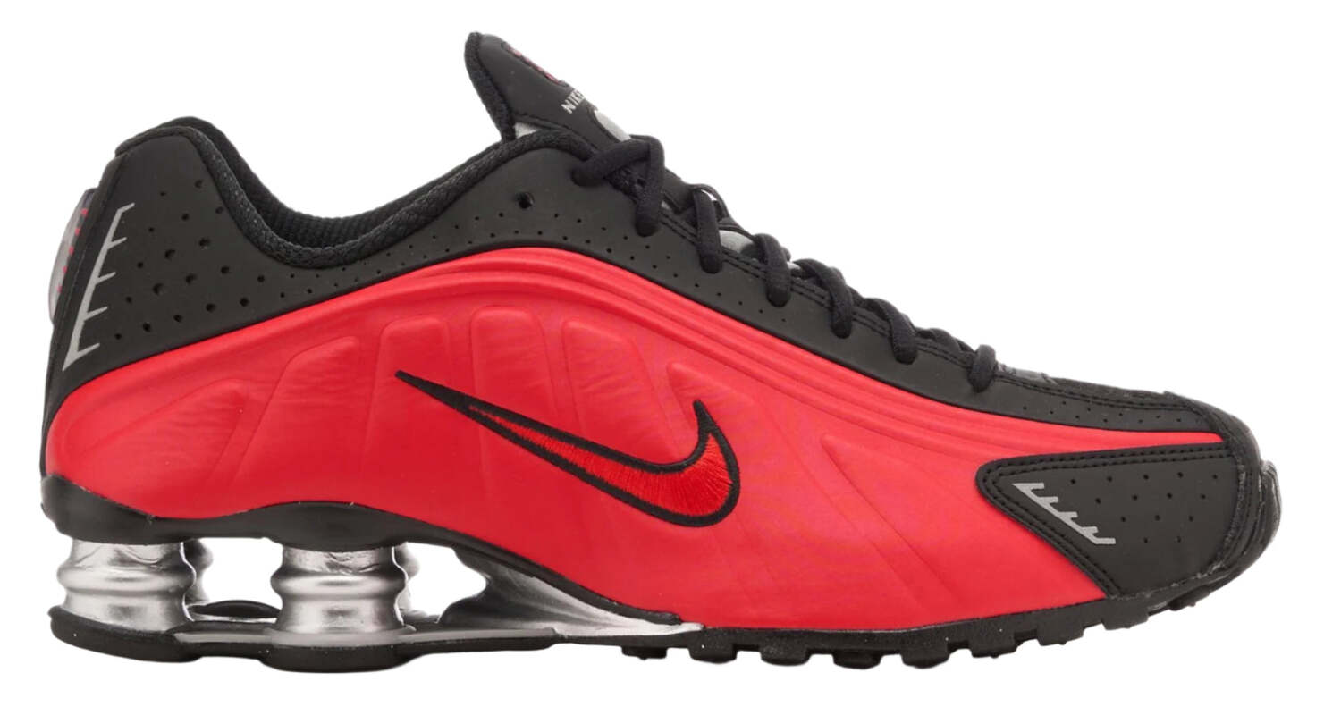 Nike Shox R4 University Red Black Metallic Silver
