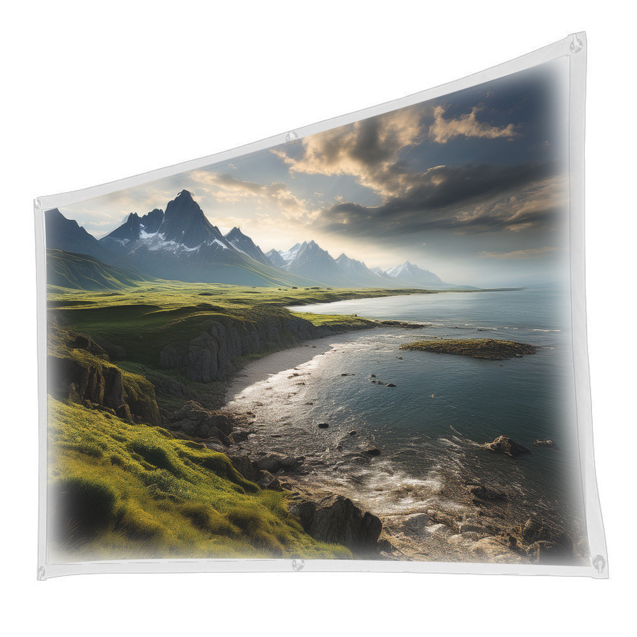 100" Projector Screen with Mounting Kit (White)