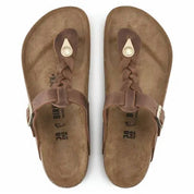 Women's Gizeh Braid Thong Sandal In Cognac Oiled