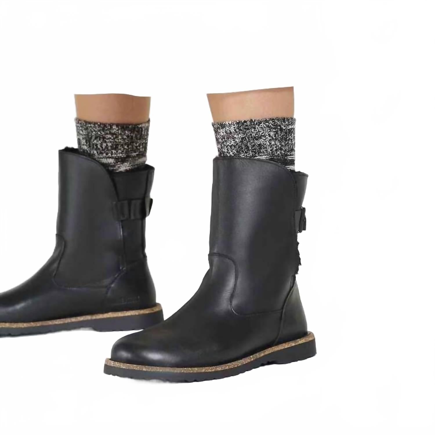 Women's Uppsala Shearling Leather Boots In Black