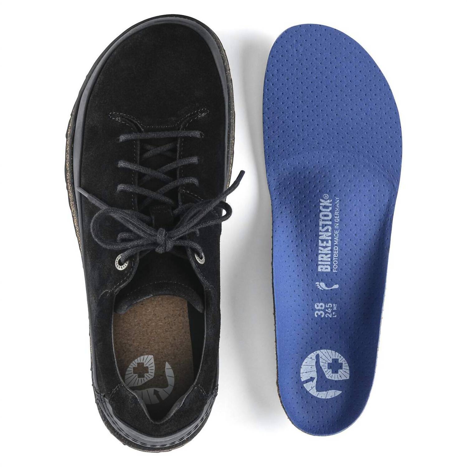 Men's Honnef Low Suede Leather Lace Up Shoes In Black