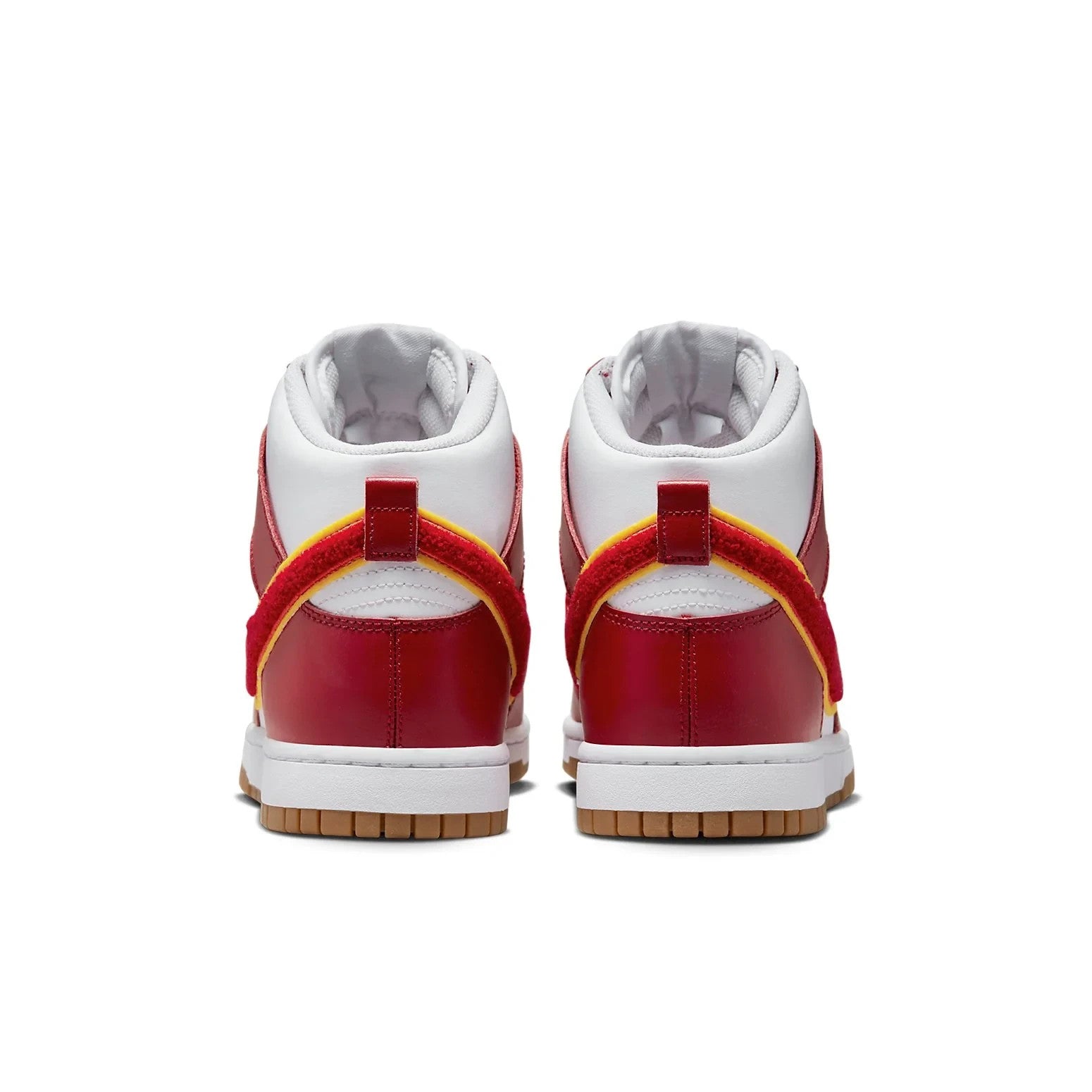 Men's Nike Dunk High 'Chenille Swoosh' DR8805-101 White Gym Red Lifestyle Shoes