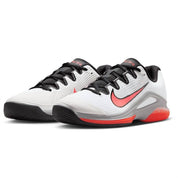 Women's Zoom Vapor 12 Hard Court Premium Tennis Shoes In White / Hot Lava / Wolf Grey